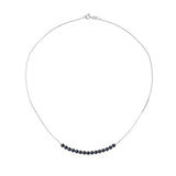 Collar con 15 Perlas Cultivadas - Diámetro 3-4 mm Tahití Negra - Oro Blanco
