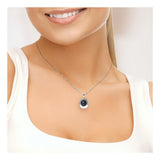 Collar Moon Silver con perlas cultivadas de agua dulce de Tahití negras - Diámetro 9-10 mm