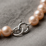 Pulsera de perlas cultivadas rosas | esmeralda