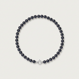 Pulsera de Perlas Cultivadas Redondas 4-5 mm Negras Tahití - Joyería Mujer