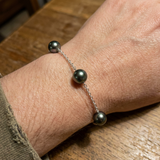 Pulsera de 3 perlas de Tahití | Lina