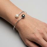 Pulsera Toi & Moi- Perla de Tahití- Perla blanca de agua dulce 10-11 mm-Plata