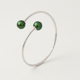 Pulsera - Perlas Cultivadas de Agua Dulce Diámetro 9-10 mm Verde Intenso - Plata de Ley 925