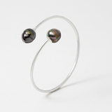 Pulsera Toi & Moi - Perla Cultivada de Tahití - Círculo 10-11 mm - Plata de Ley 925