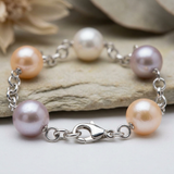 Pulsera de perlas cultivadas multicolores | niña