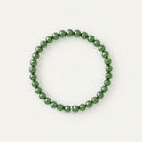 Pulsera de la Suerte - Perla de Agua Dulce - Redonda 5-6 mm Verde Intenso