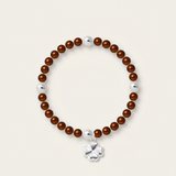 Pulsera de la Suerte - Perla de Agua Dulce - Redonda 5-6 mm Chocolate