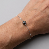 Pulsera- Perla Cultivada de Tahiti- Redonda 9-10 mm- Plata 925 Milésimas