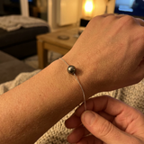 Pulsera- Perla Cultivada de Tahiti- Redonda 9-10 mm- Plata 925 Milésimas