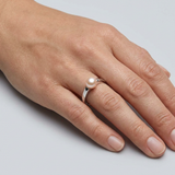 Anillo de perlas cultivadas rosas | irina