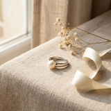 Anillo- Perlas Cultivadas- Redondas 8-9 mm Blancas- Oro Blanco