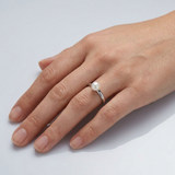 Anillo Brazalete - Perla Cultivada de Agua Dulce - Diámetro 6-7 mm Blanco - Joyería Mujer - Plata de Ley 925