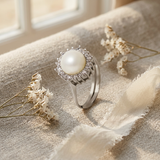 Anillo con Perla Cultivada Blanca | felicia