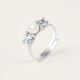 Anillo de Plata y Perla Blanca | leane