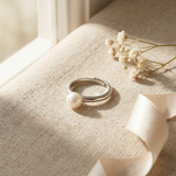 Anillo Brazalete - Perla Cultivada de Agua Dulce - Diámetro 6-7 mm Blanco - Joyería Mujer - Plata de Ley 925
