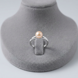 Anillo Jonc - Perla cultivada de agua dulce - Diámetro 6-7 mm Rosa - Plata 925 Milésimas