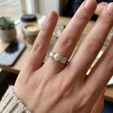 Anillo de Plata y Perla Blanca | leane