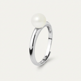 Anillo Brazalete - Perla Cultivada de Agua Dulce - Diámetro 6-7 mm Blanco - Joyería Mujer - Plata de Ley 925