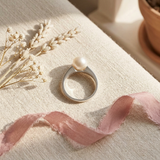 Anillo de perlas cultivadas blancas | irina