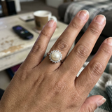 Anillo con Perla Cultivada Blanca | felicia