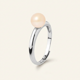 Anillo Jonc - Perla cultivada de agua dulce - Diámetro 6-7 mm Rosa - Plata 925 Milésimas