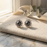 Pendientes - Perlas Cultivadas de Agua Dulce Corolle Negras de Tahití - Joyería Mujer - Plata 925 Milésimas