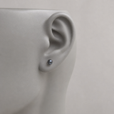 Pendientes - Perlas Cultivadas de Agua Dulce Redondas 7-8 mm Negras Tahití - Joyería Mujer
