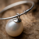 Pendientes aros de plata y perlas | serena