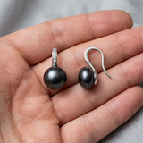Pendientes de perlas cultivadas negras | Moea