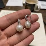Pendientes de plata y perlas cultivadas blancas | Moea