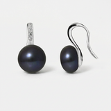 Pendientes de perlas cultivadas negras | Moea