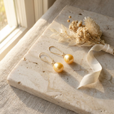 Pendientes - Perlas Cultivadas de Agua Dulce - Pera Diámetro 9-10 mm Oro - Joyería Mujer - Oro Amarillo