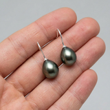 Pendientes - Perlas Cultivadas de Tahití - Diámetro 8-9 mm - Joyería para Mujer