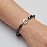 Pulsera de plata y perlas cultivadas negras | Esme