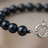 Pulsera de Perlas Cutlure Redondas 7-8 mm Negro Tahití