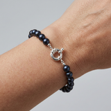 Pulsera de Perlas Cutlure Redondas 7-8 mm Negro Tahití