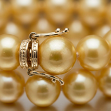 Pulsera de la Suerte - Perla de Agua Dulce - Redonda 5-6 mm Oro