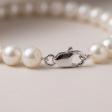 Pulsera - Perlas Cultivadas Redondas 5-6 mm Blancas - Oro Blanco