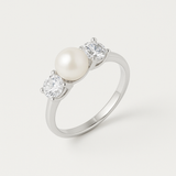 Anillo de Plata y Perla Blanca | leane