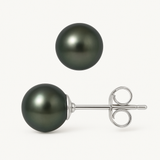 Pendientes de Plata con Perlas Cultivadas de Tahití - Diámetro 8-9 mm