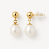 Pendientes de oro amarillo y perlas blancas | abi