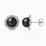 Pendientes - Perlas Cultivadas de Agua Dulce Corolle Negras de Tahití - Joyería Mujer - Plata 925 Milésimas