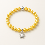 Pulsera de la Suerte - Perla de Agua Dulce - Redonda 5-6 mm Oro