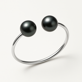 Pulsera de Perlas Cultivadas de Agua Dulce de Tahití Negras Plata de Ley 925 Milésimas