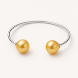 Pulsera- Perlas Cultivadas de Agua Dulce Diámetro 9-10 mm Oro- Plata 925 Milésimas