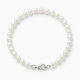 Pulsera de Perlas Cultivadas Redondas 5-6 mm Blanco Natural - Joyería Mujer