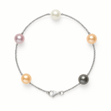 Pulsera de Perlas Corte Redonda 6-7 mm Multicolor