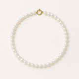 Collar- Perlas Cultivadas Redondas 7-8 mm Blanco- Oro Amarillo