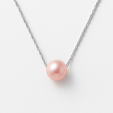 Collar de Perlas Cultivadas en Oro Blanco - Diámetro 8-9 mm Rosa
