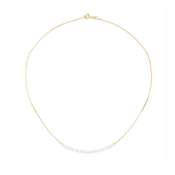 Collar de perlas blancas oro amarillo | tisia